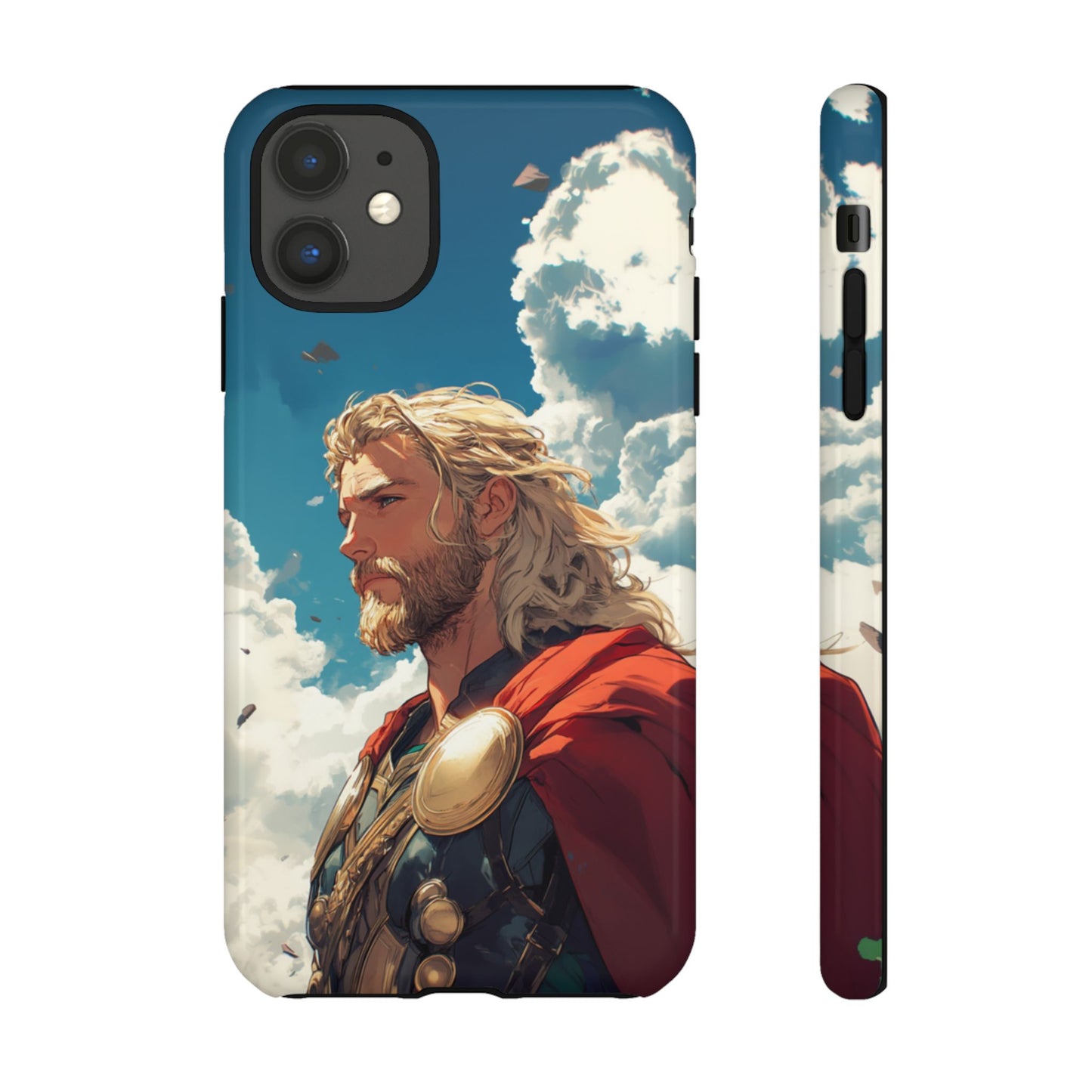 Celestial Protector: Anime-Style Thor Phone Case - iPhone, Google Pixel, Samsung