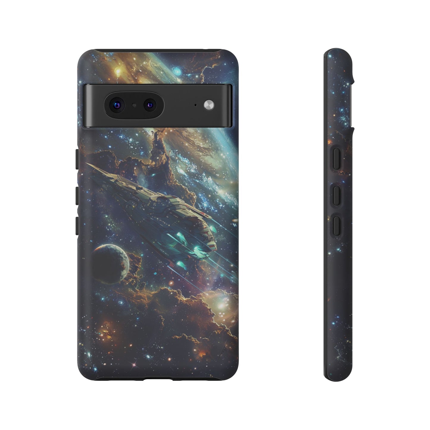 Galactic Voyage: Futuristic Spaceship - iPhone, Google Pixel, Samsung Galaxy