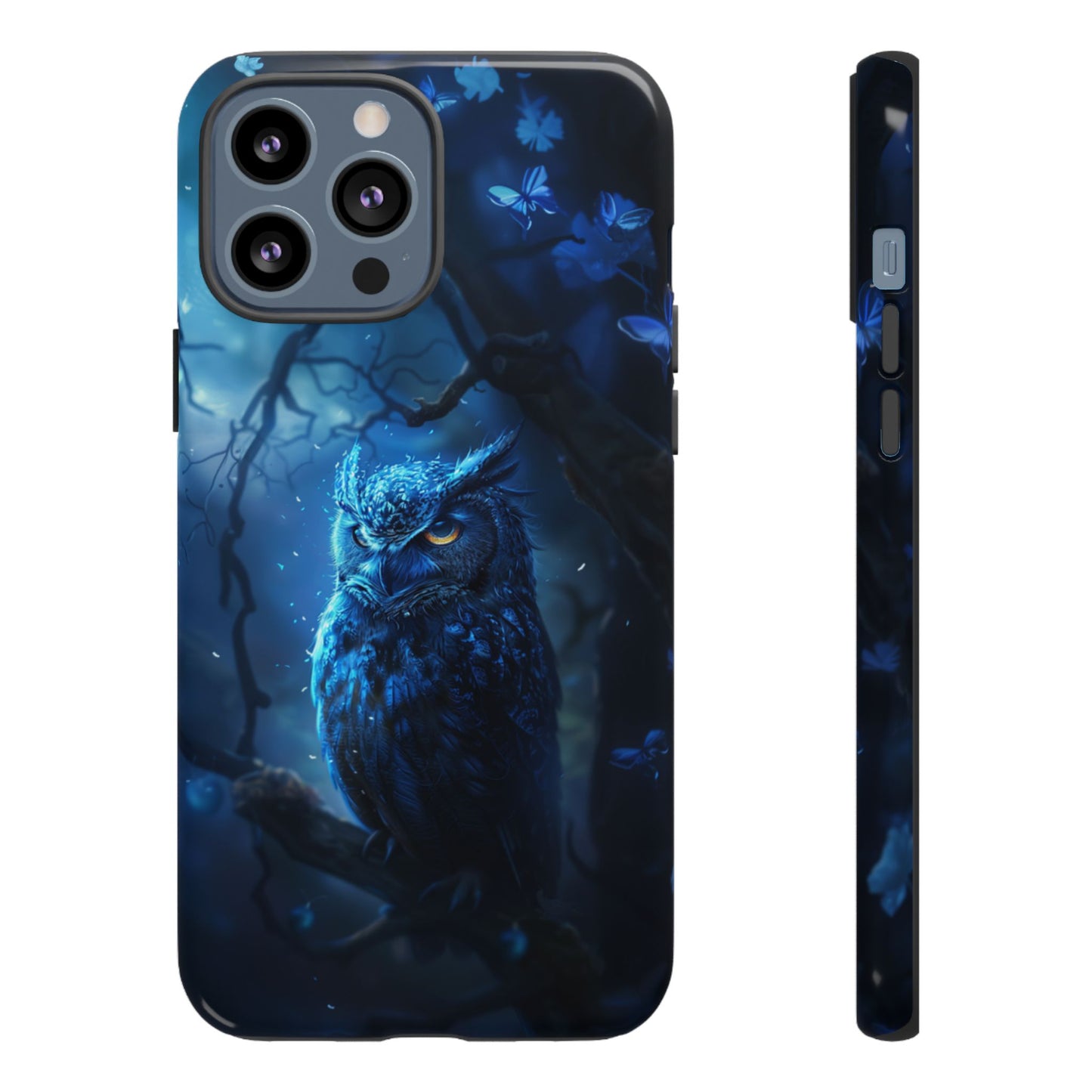 Azure Nocturne Owl – Tough iPhone Case