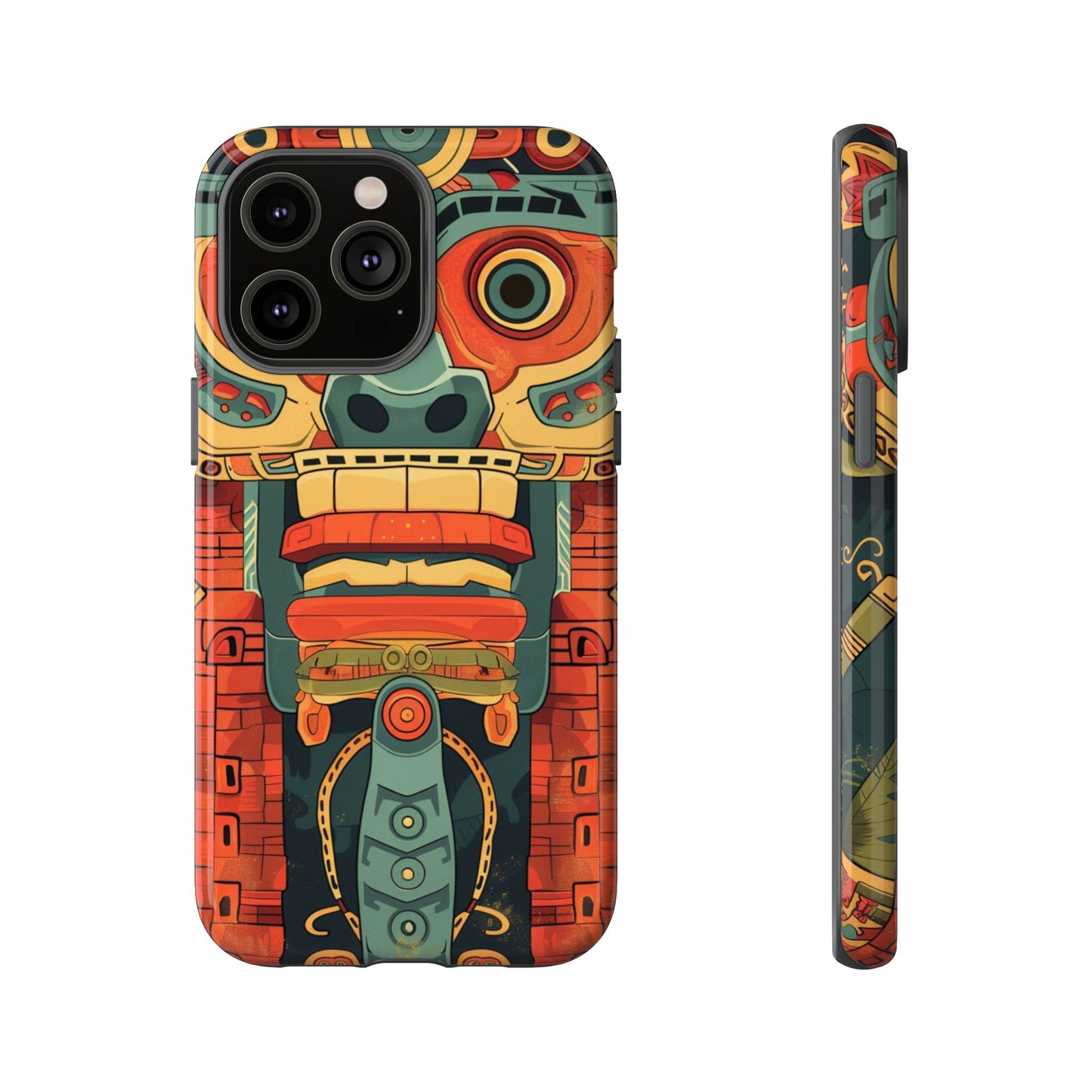 Aztec Totem Mask - Tough iPhone Case