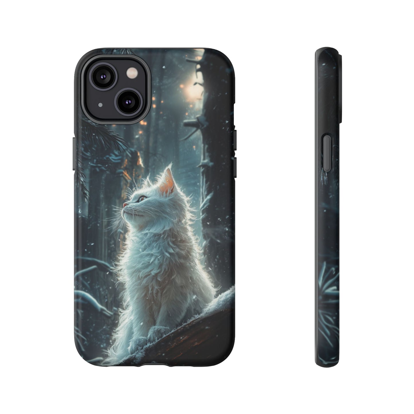 Winter Enchantment White Cat Phone Case - iPhone, Google Pixel, Samsung Galaxy