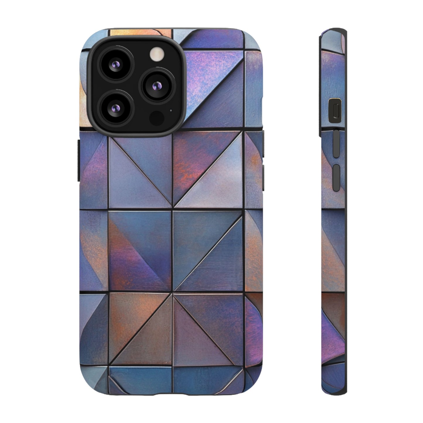 Iridescent Geometric Triangles Phone Case - iPhone, Samsung Galaxy, Google Pixel