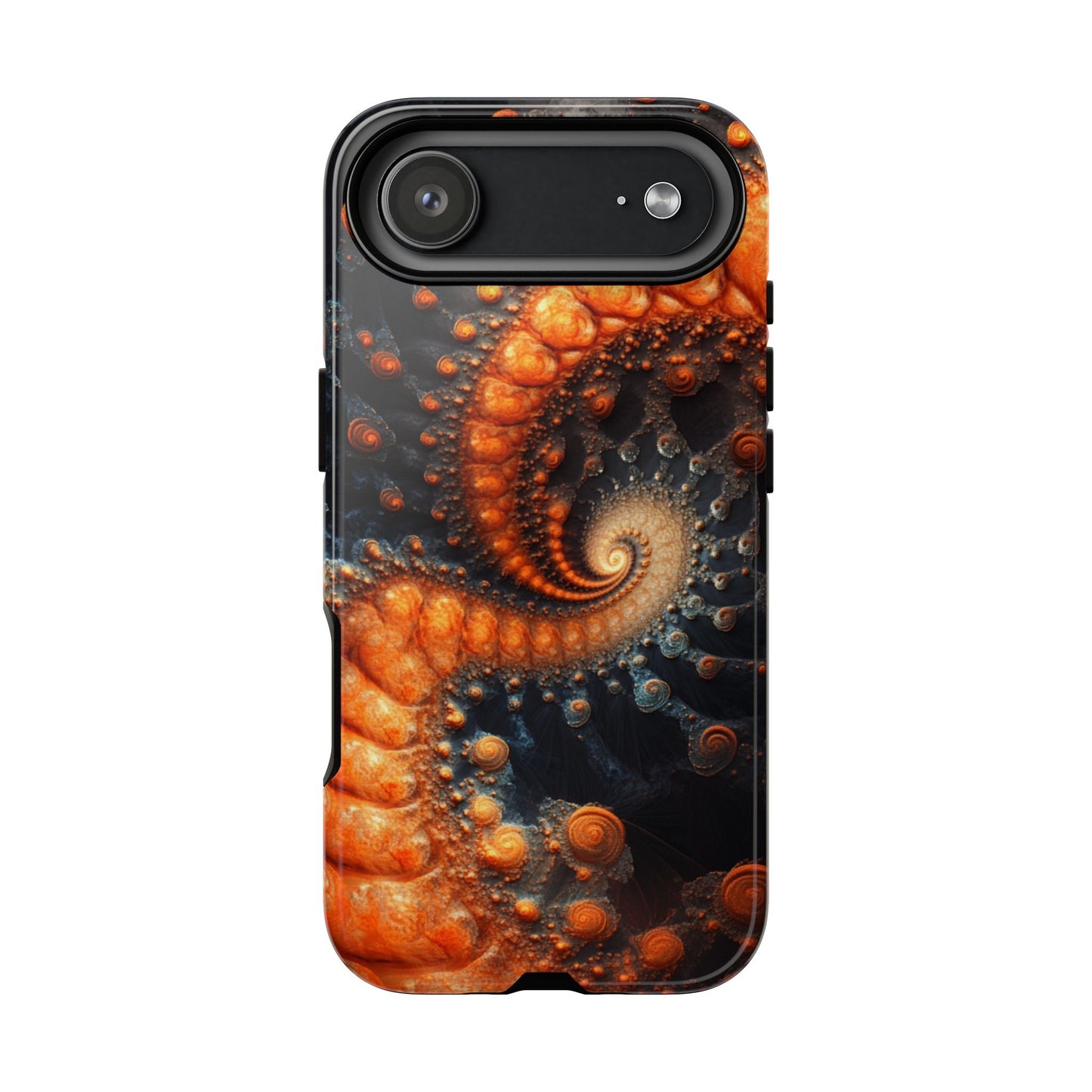 Amber Spiral Fractal – Tough iPhone Case