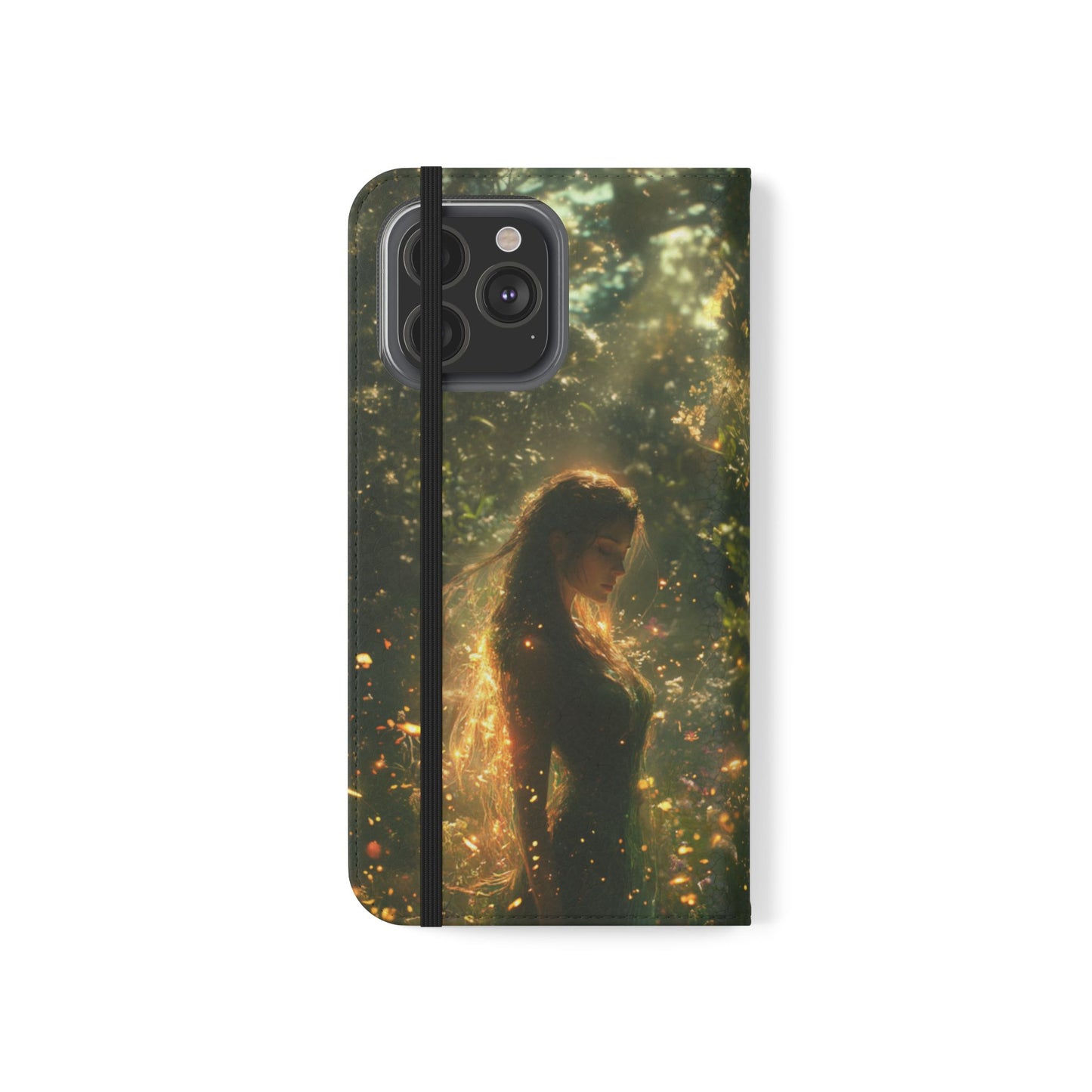Forest Goddess Golden Light Meadow - Wallet Flip Case