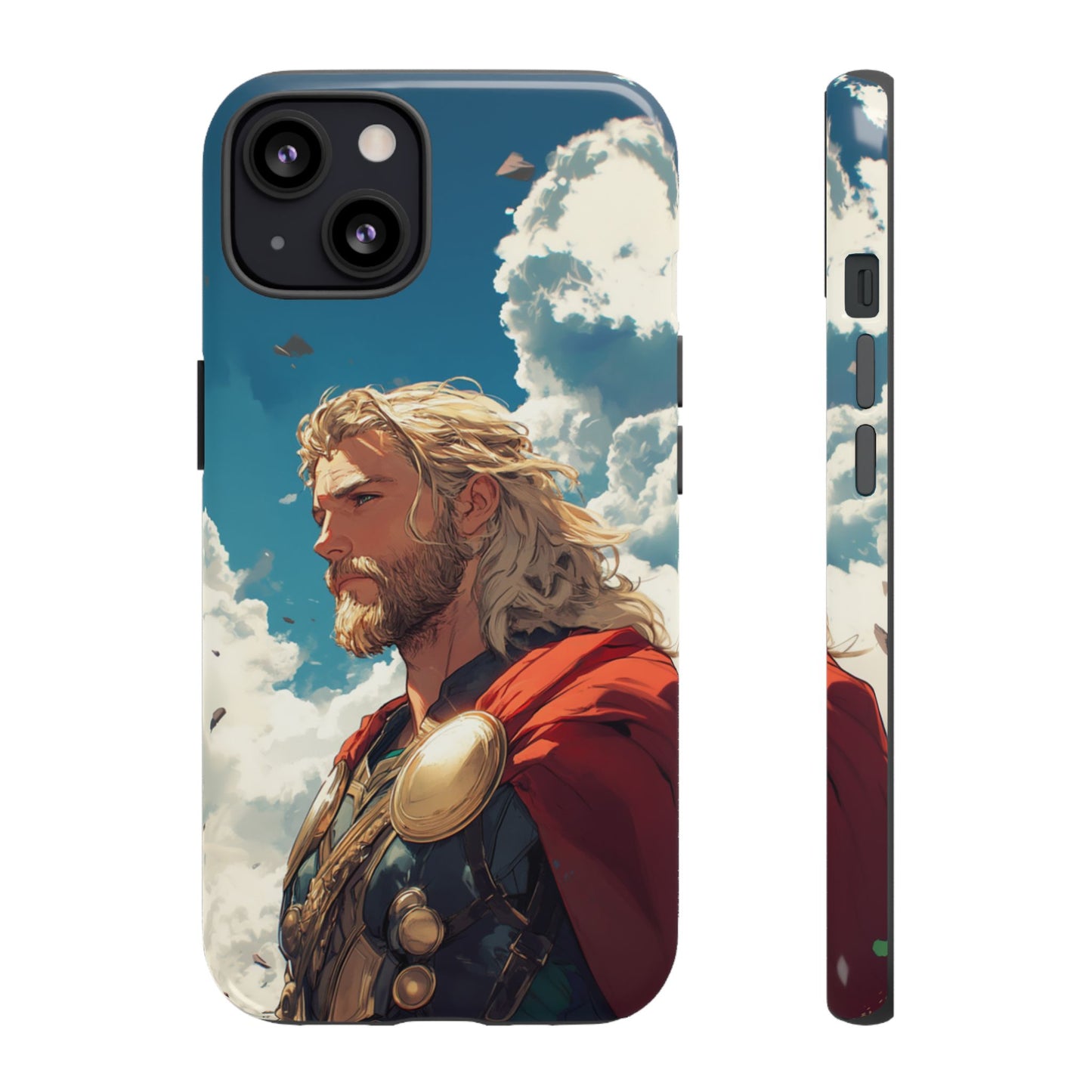 Celestial Protector: Anime-Style Thor Phone Case - iPhone, Google Pixel, Samsung