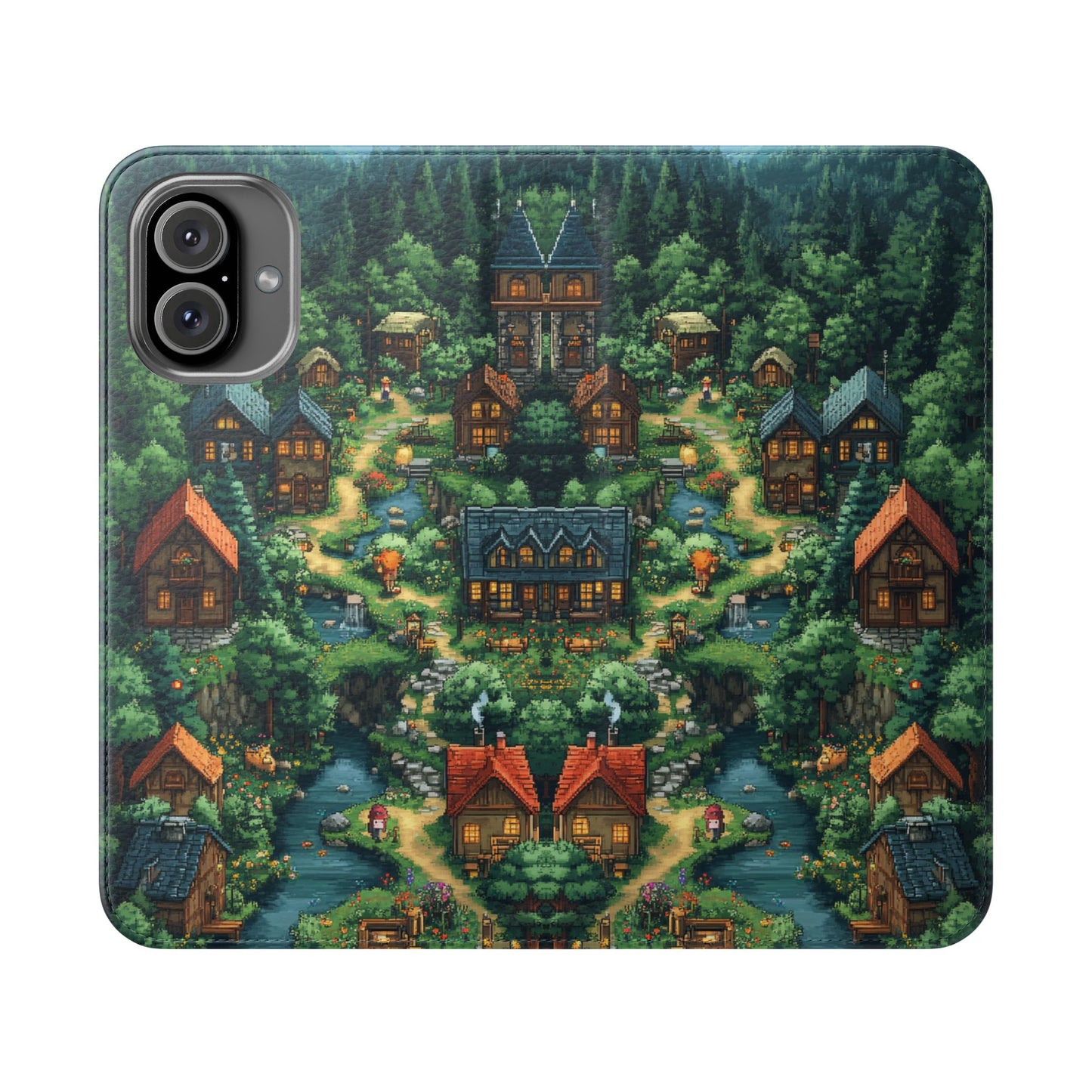 Pixel Forest Hamlet - Wallet Flip Case