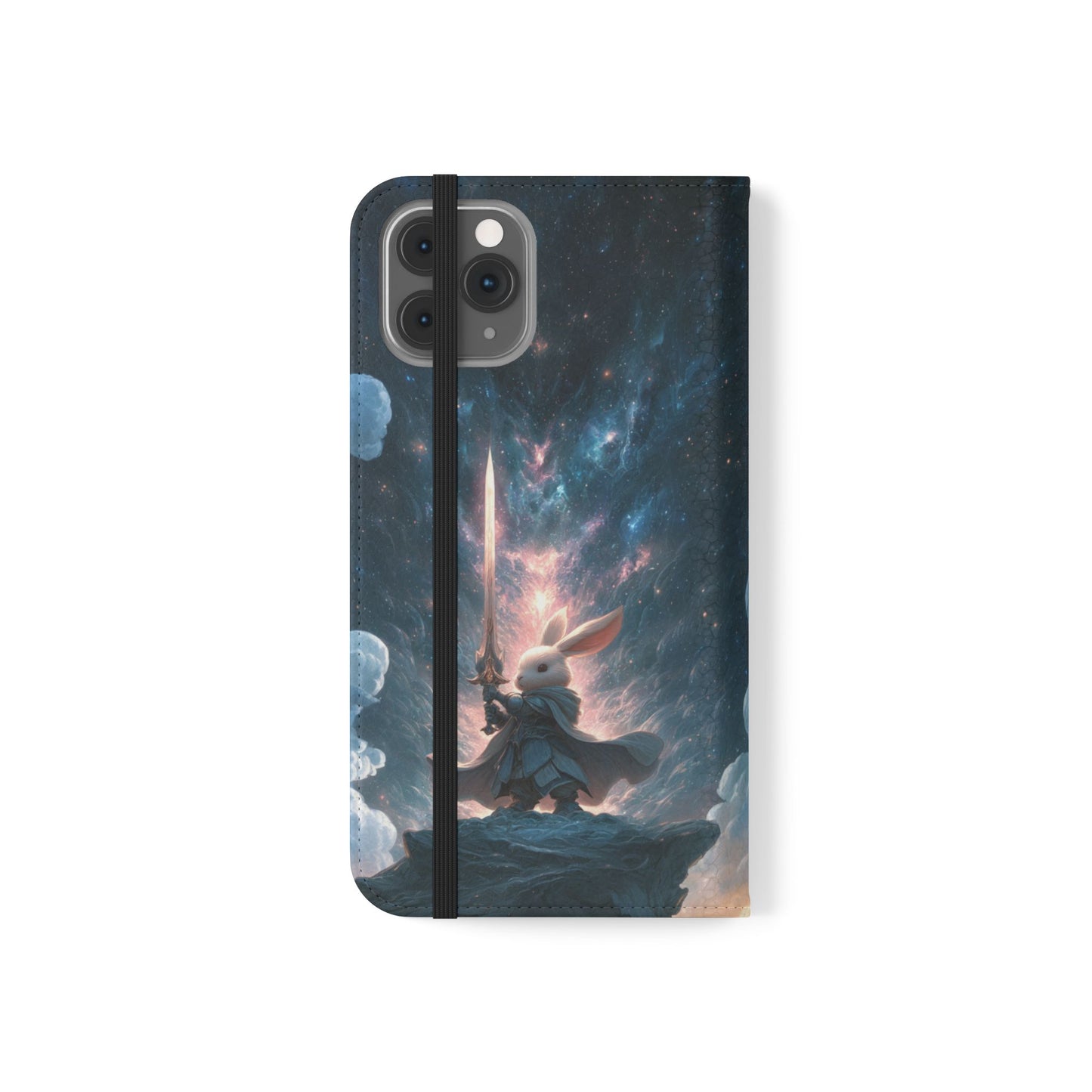 Cosmic Warrior Rabbit - Wallet Flip Case