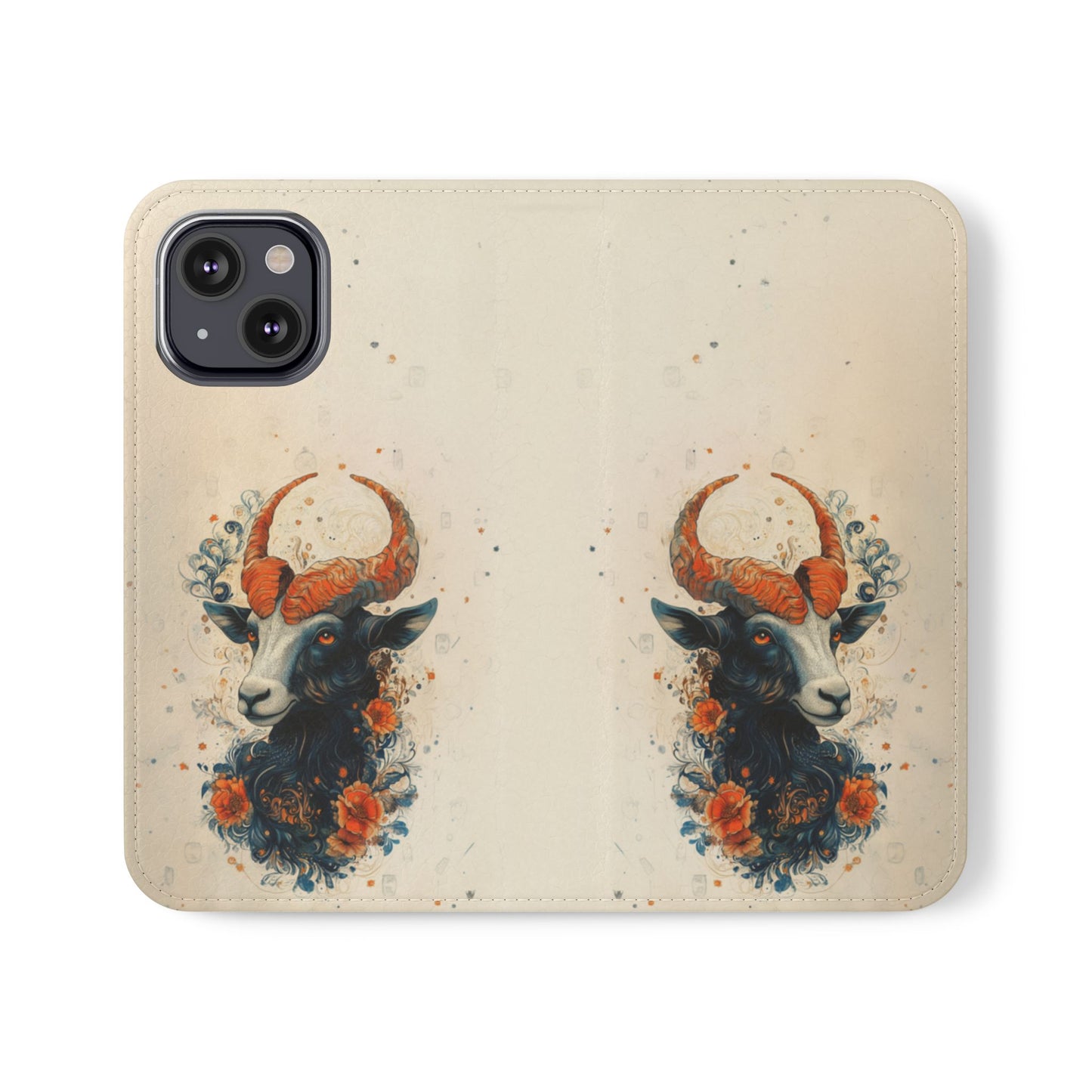 Capricorn Celestial Goat - Wallet Flip Case