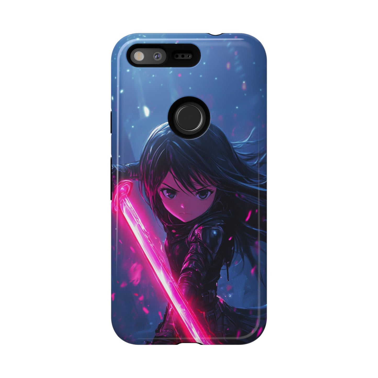 Neon Blade Warrior – Tough Google Pixel Case