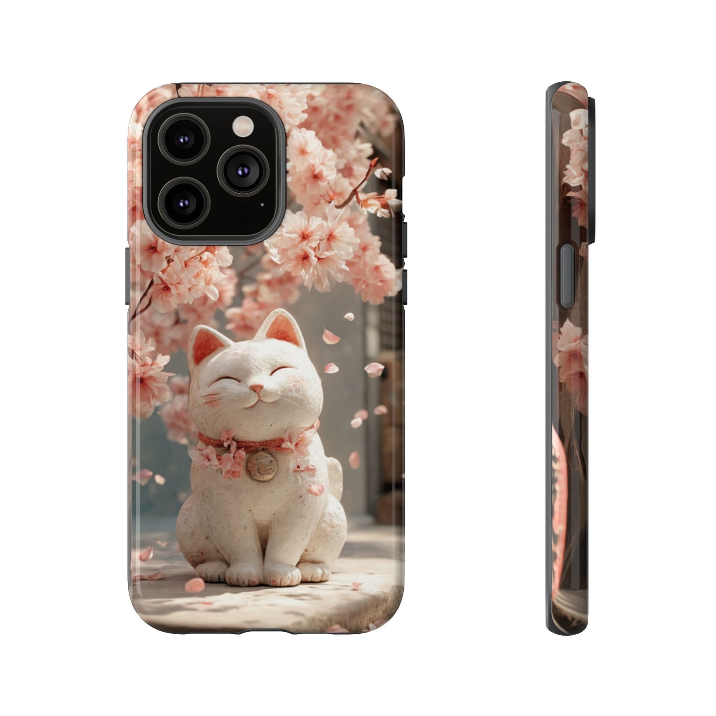 Sakura Lucky Cat - Tough iPhone Case