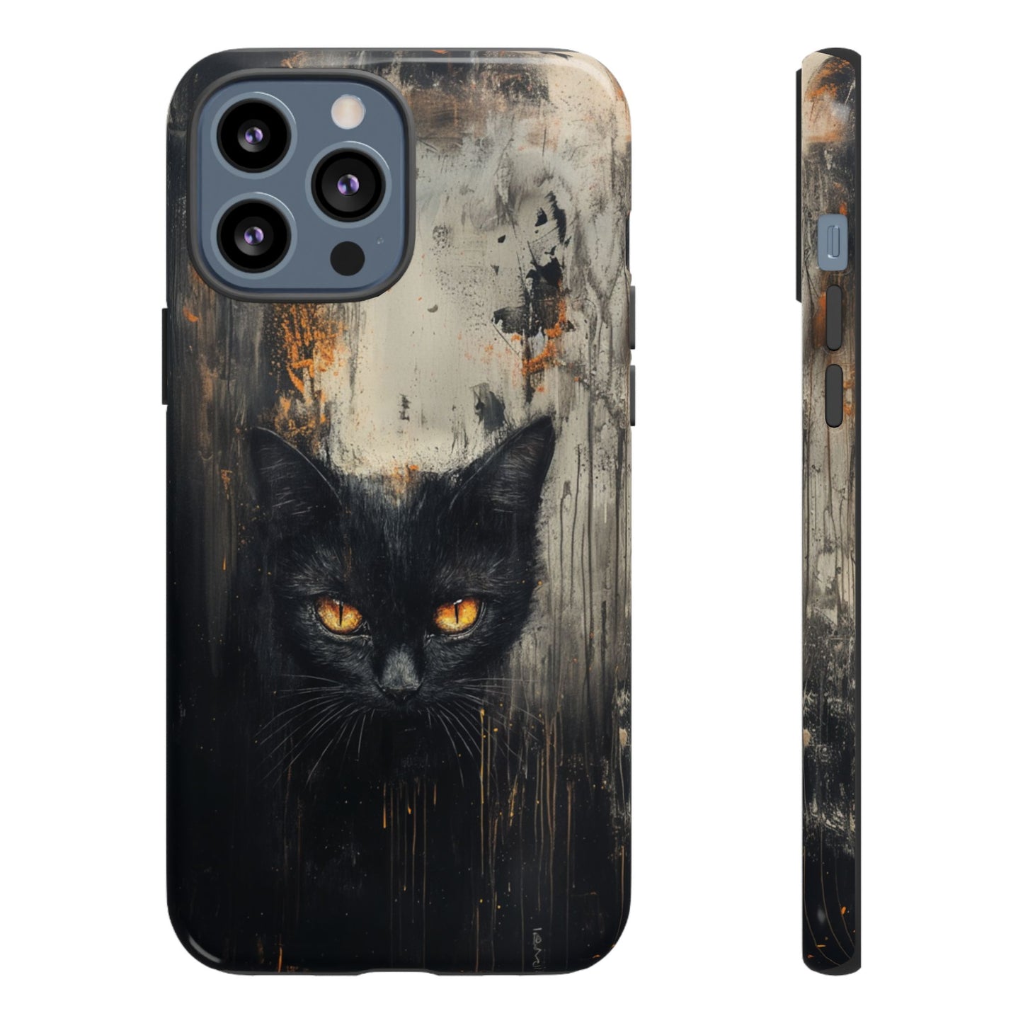 Black Cat Shadow Gaze - Tough iPhone Case