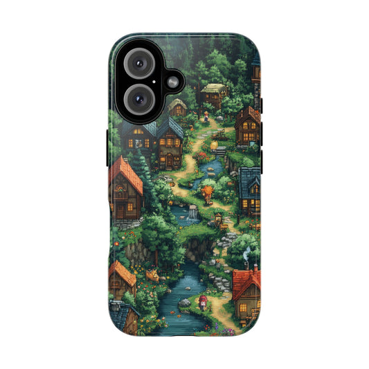 Enchanted Village: Pixel Paradise Phone Case - iPhone, Google Pixel, Samsung Galaxy