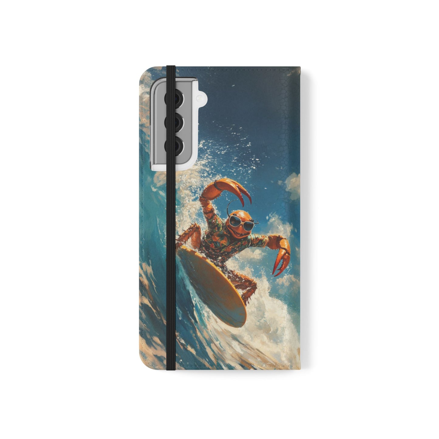 Surfing Crab - Wallet Flip Case