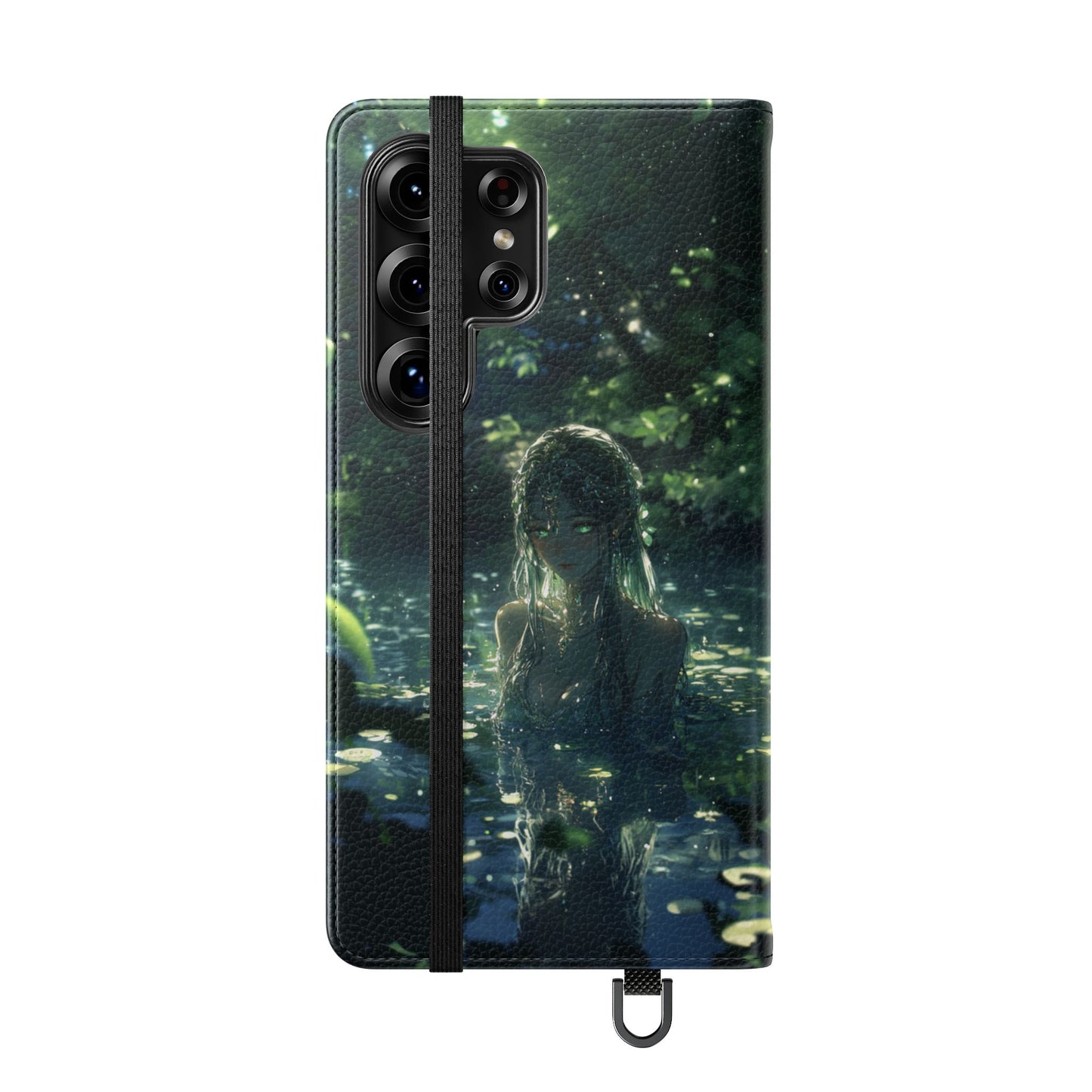 Forest Water Nymph Green Eyes Pond - Wallet Flip Case