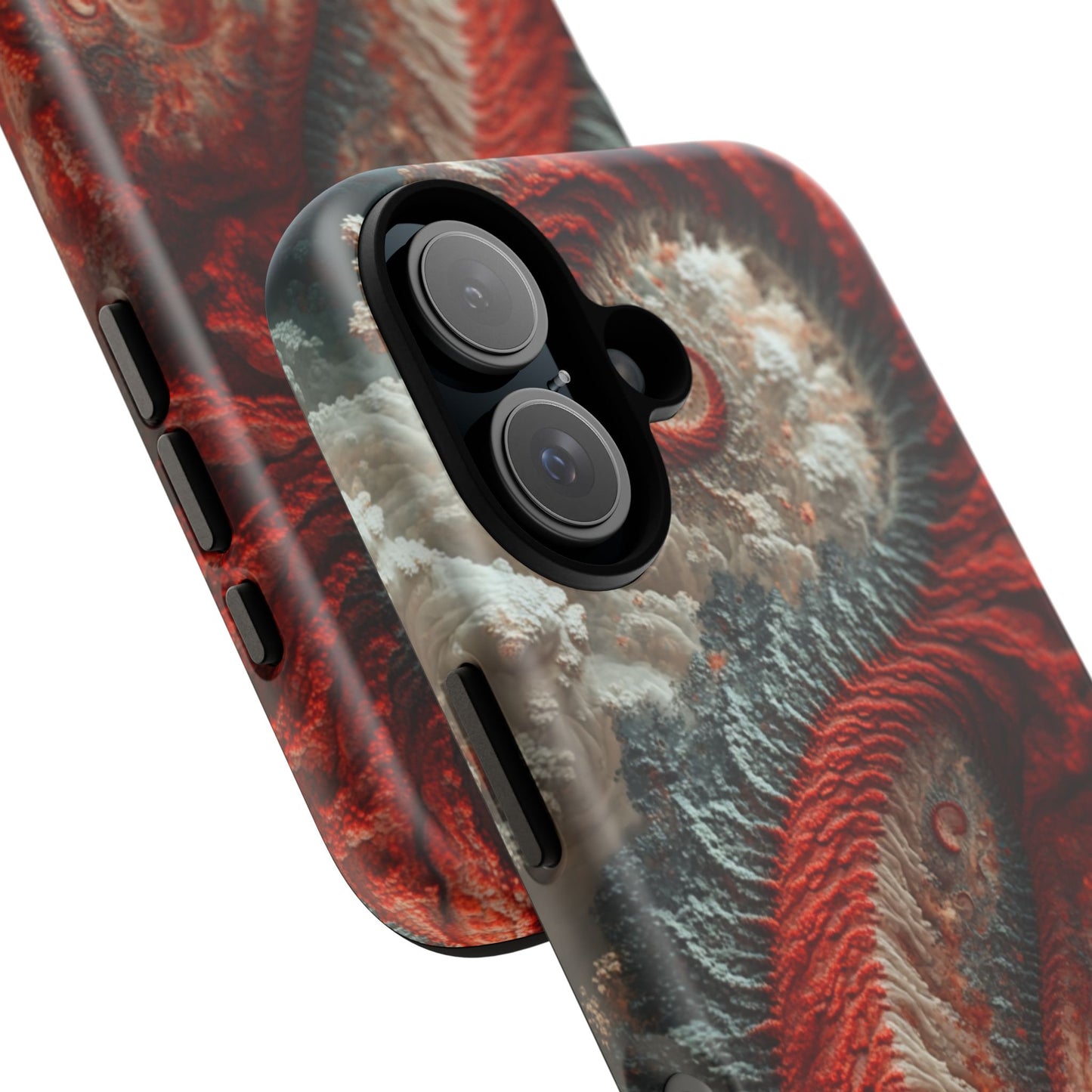 Crimson Spiral Fractal – Tough iPhone Case