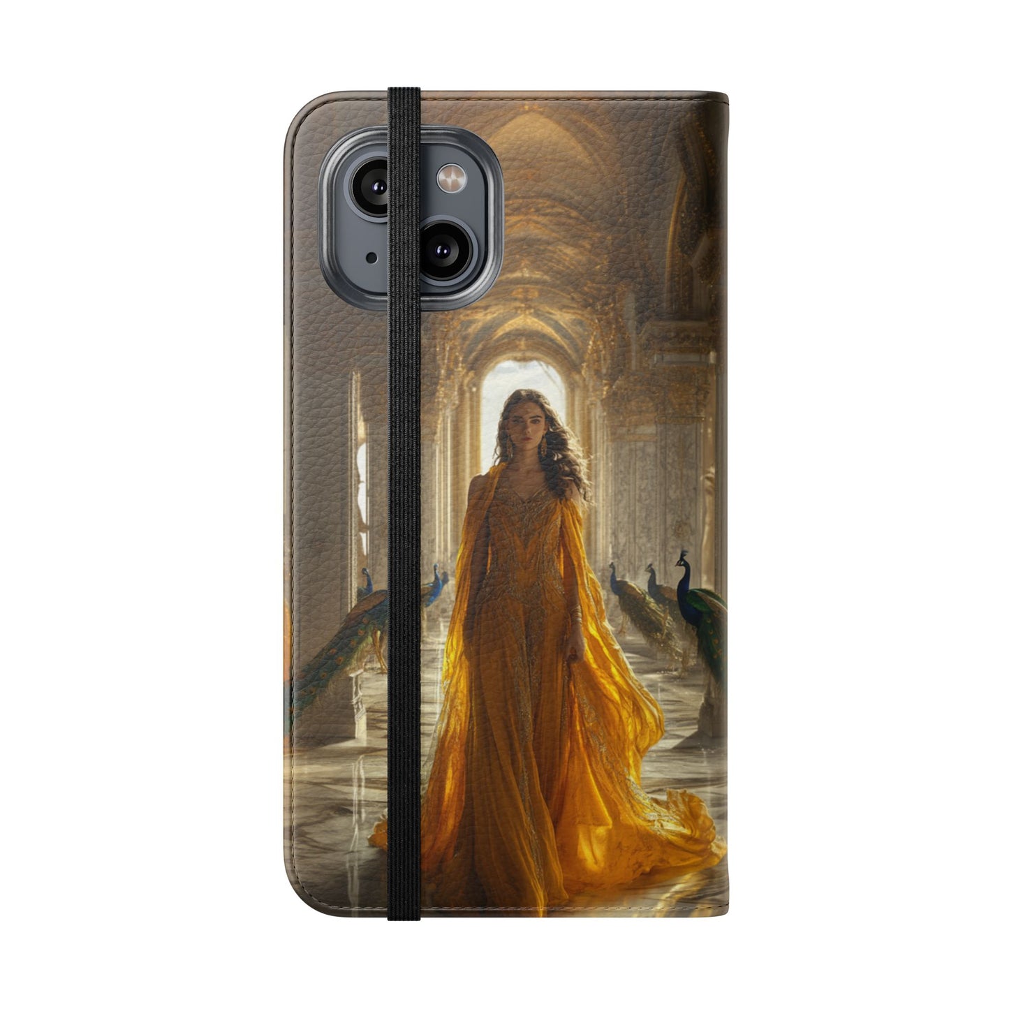 Hera Golden Palace Peacock Goddess - Wallet Flip Case