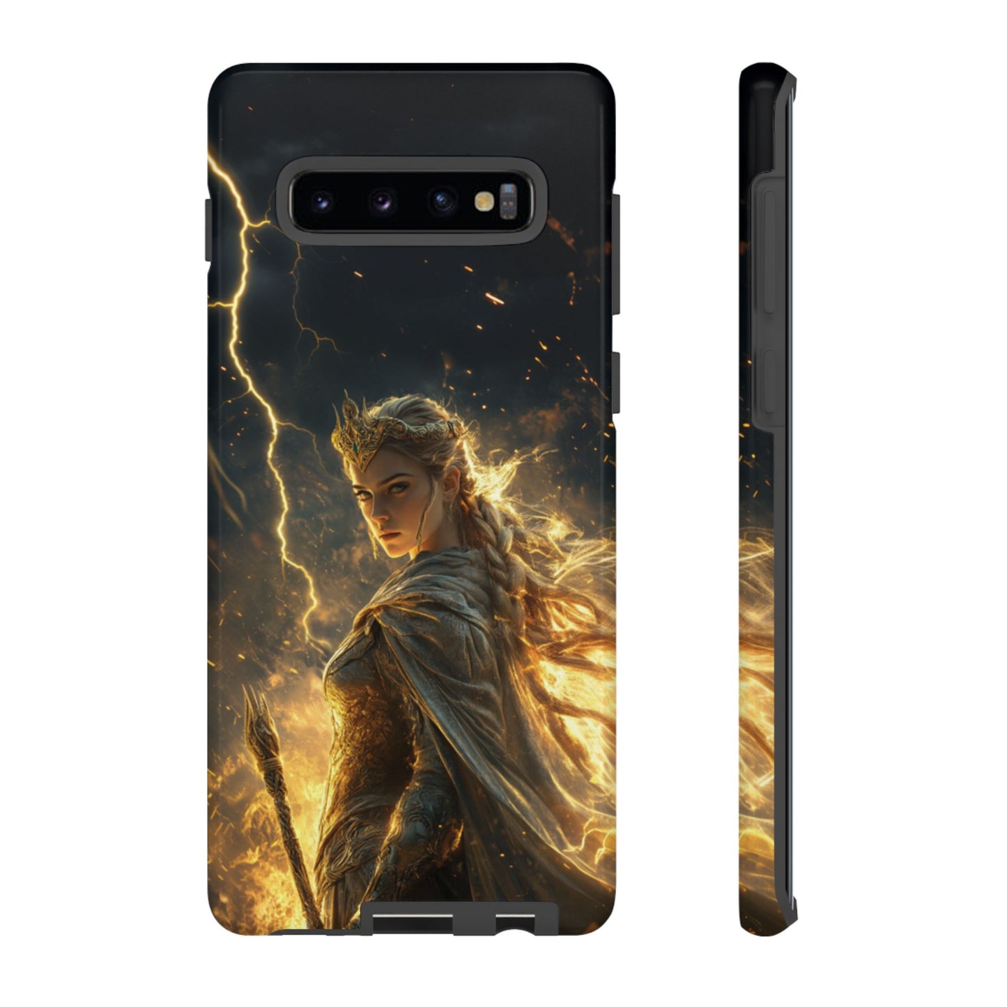 Elf Queen Golden Lightning Storm Crown - Tough Samsung Galaxy Case
