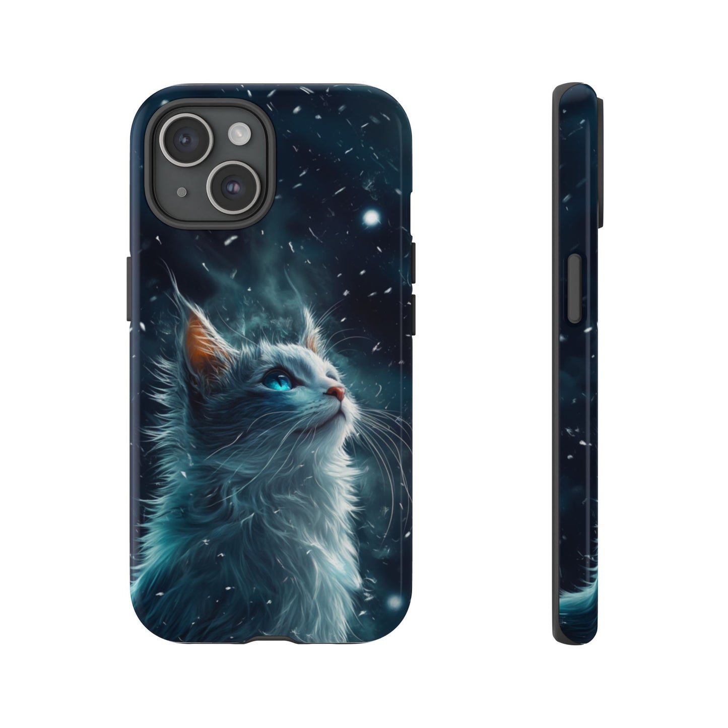 Ethereal Gaze White Cat Phone Case - iPhone, Google Pixel, Samsung Galaxy