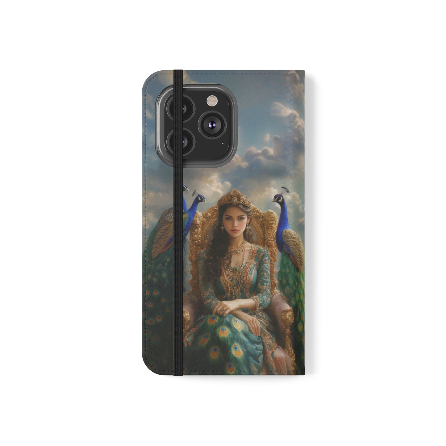 Hera Peacock Empress Golden Throne - Wallet Flip Case