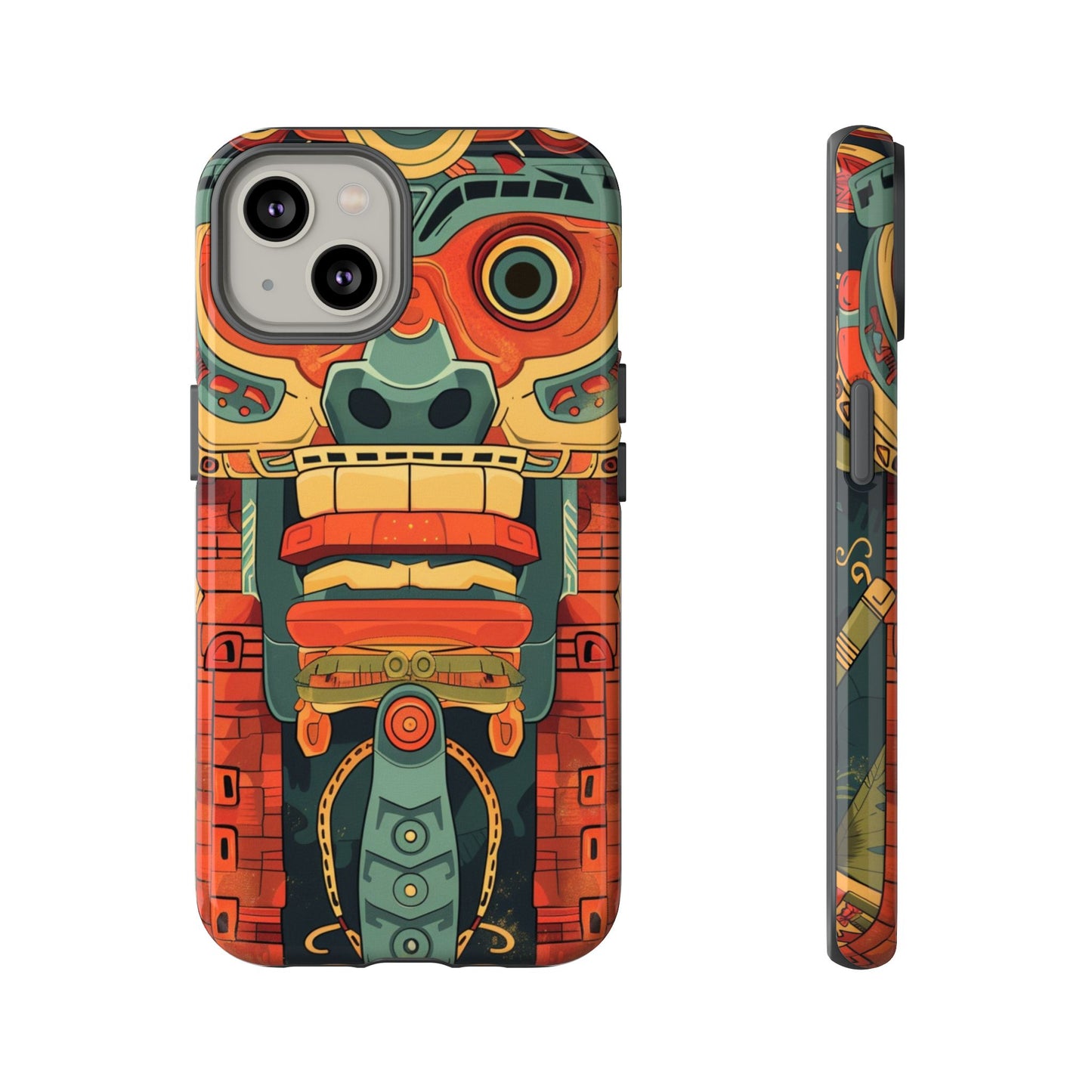 Aztec Totem Mask - Tough iPhone Case