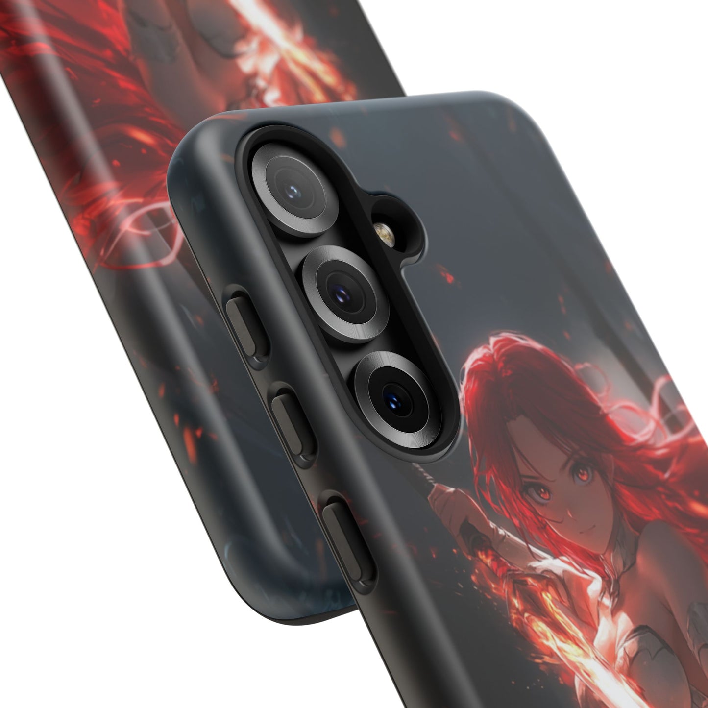 Crimson Ember Warrior – Tough Samsung Galaxy Case