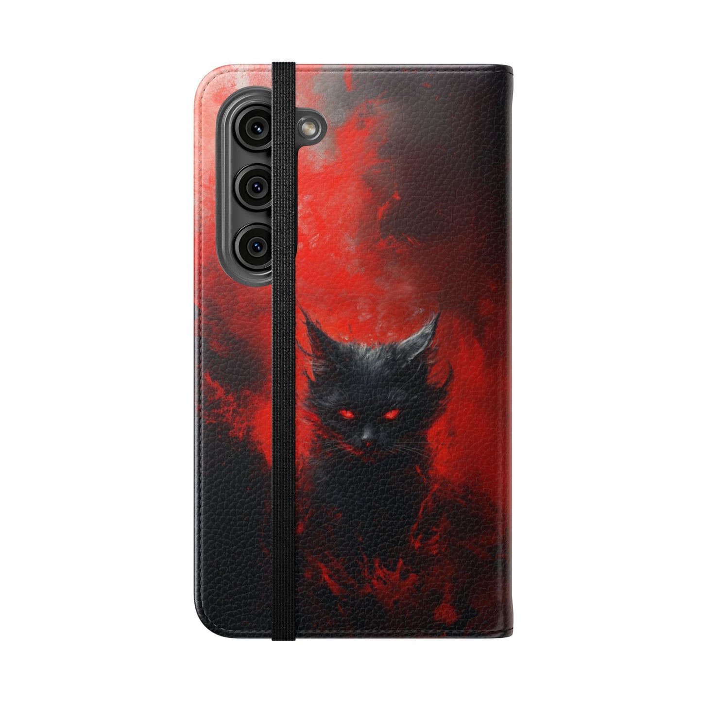 Fire Demon Black Cat - Wallet Flip Case