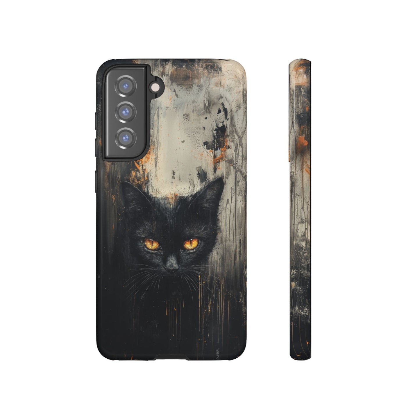 Black Cat Shadow Gaze - Tough Samsung Galaxy Case