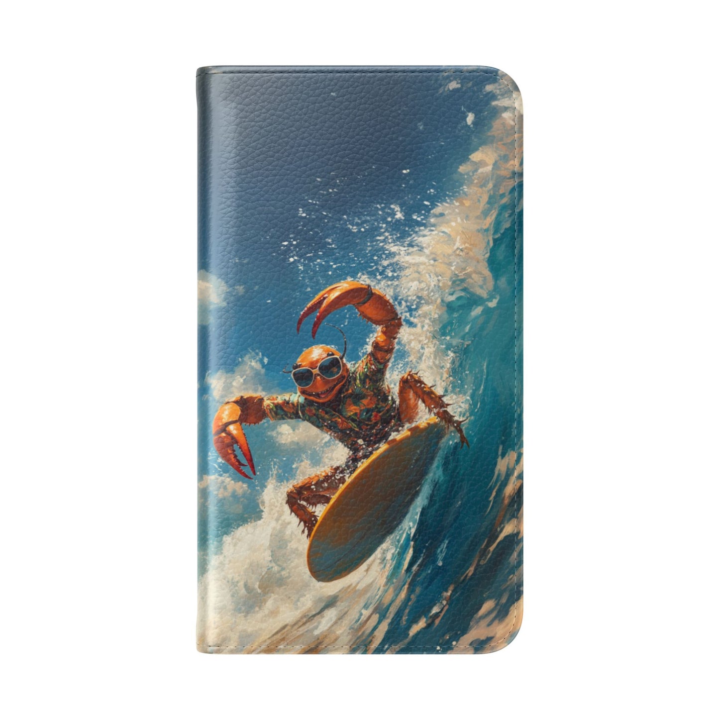 Surfing Crab - Wallet Flip Case