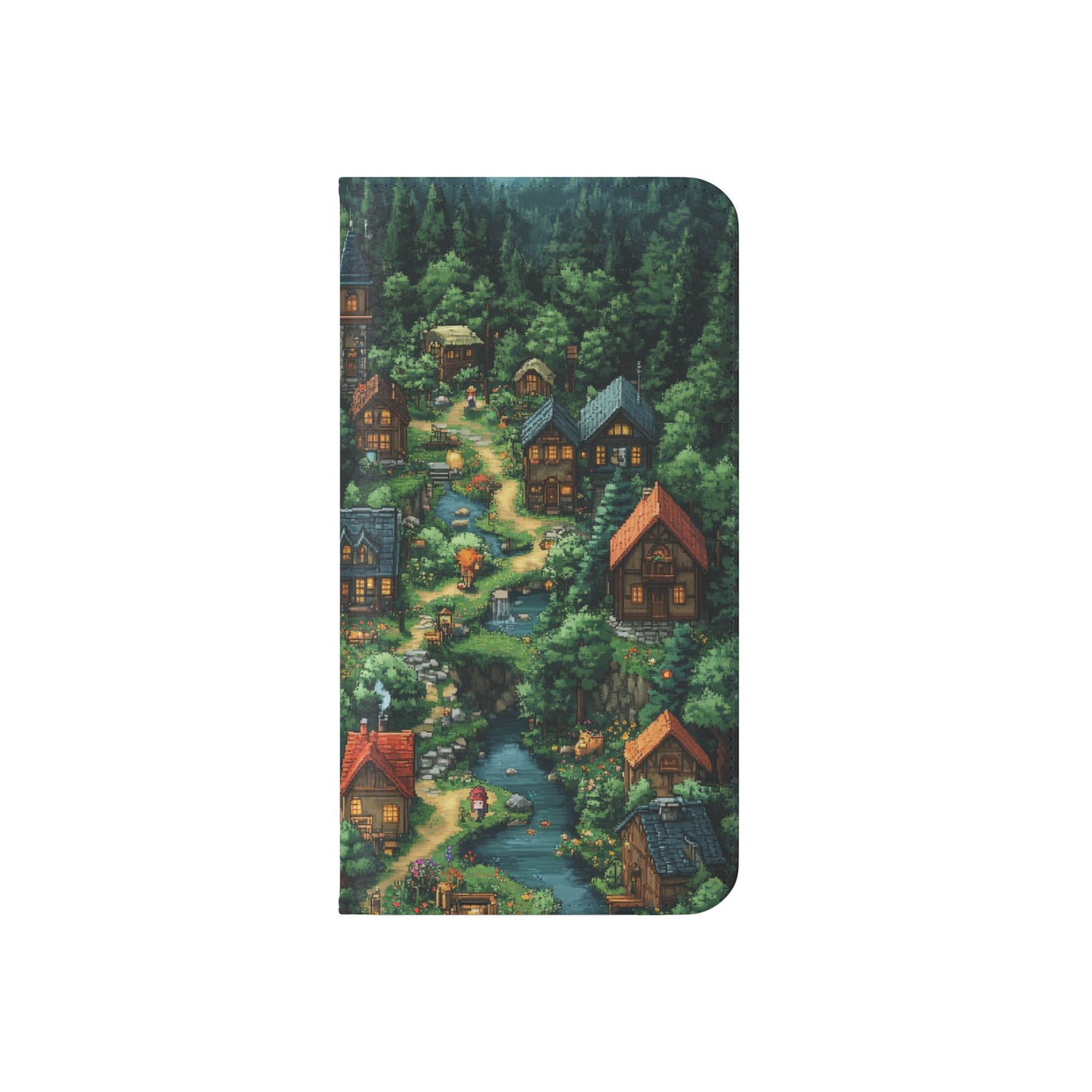 Pixel Forest Hamlet - Wallet Flip Case