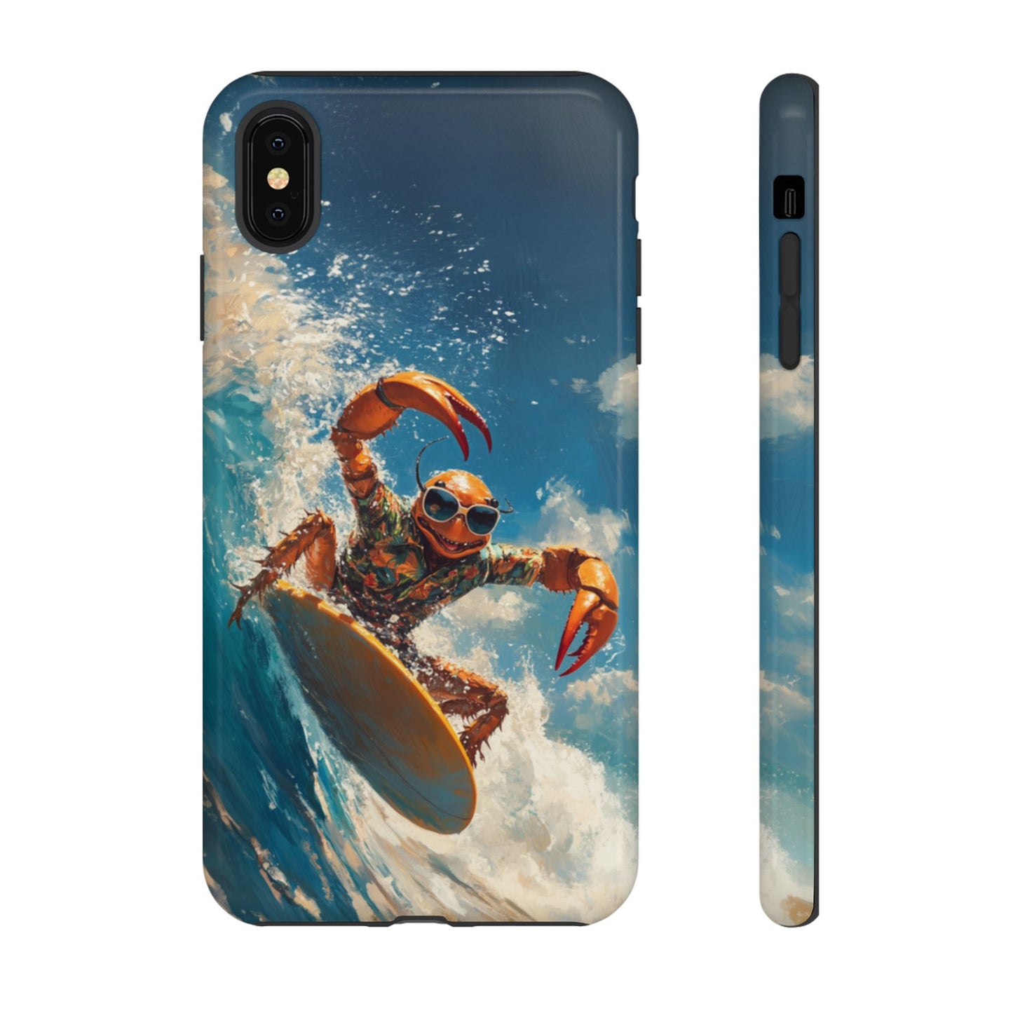 Surfing Crab - Tough iPhone Case
