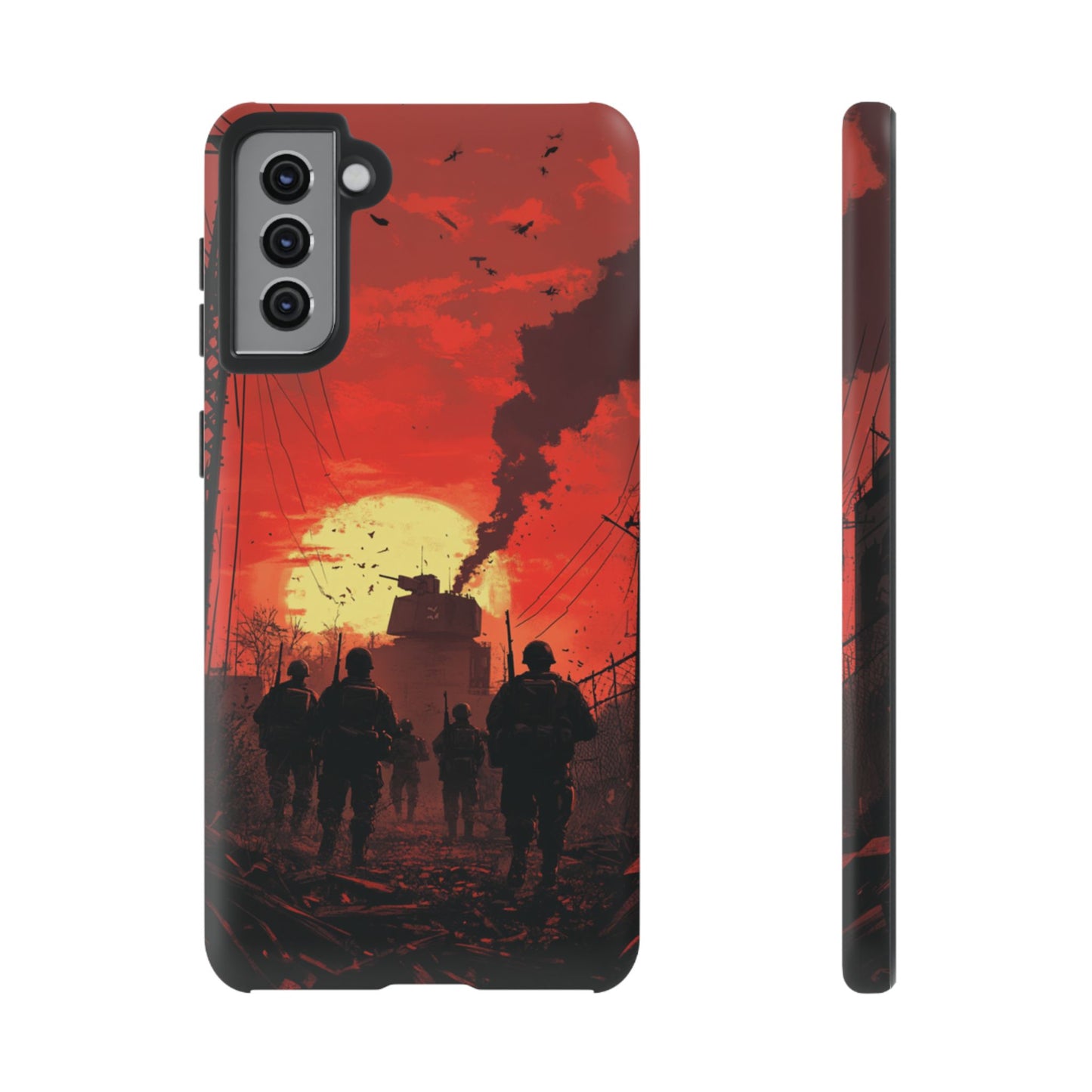 Dystopian Sunset Soldier Phone Case - iPhone, Google Pixel, Samsung Galaxy