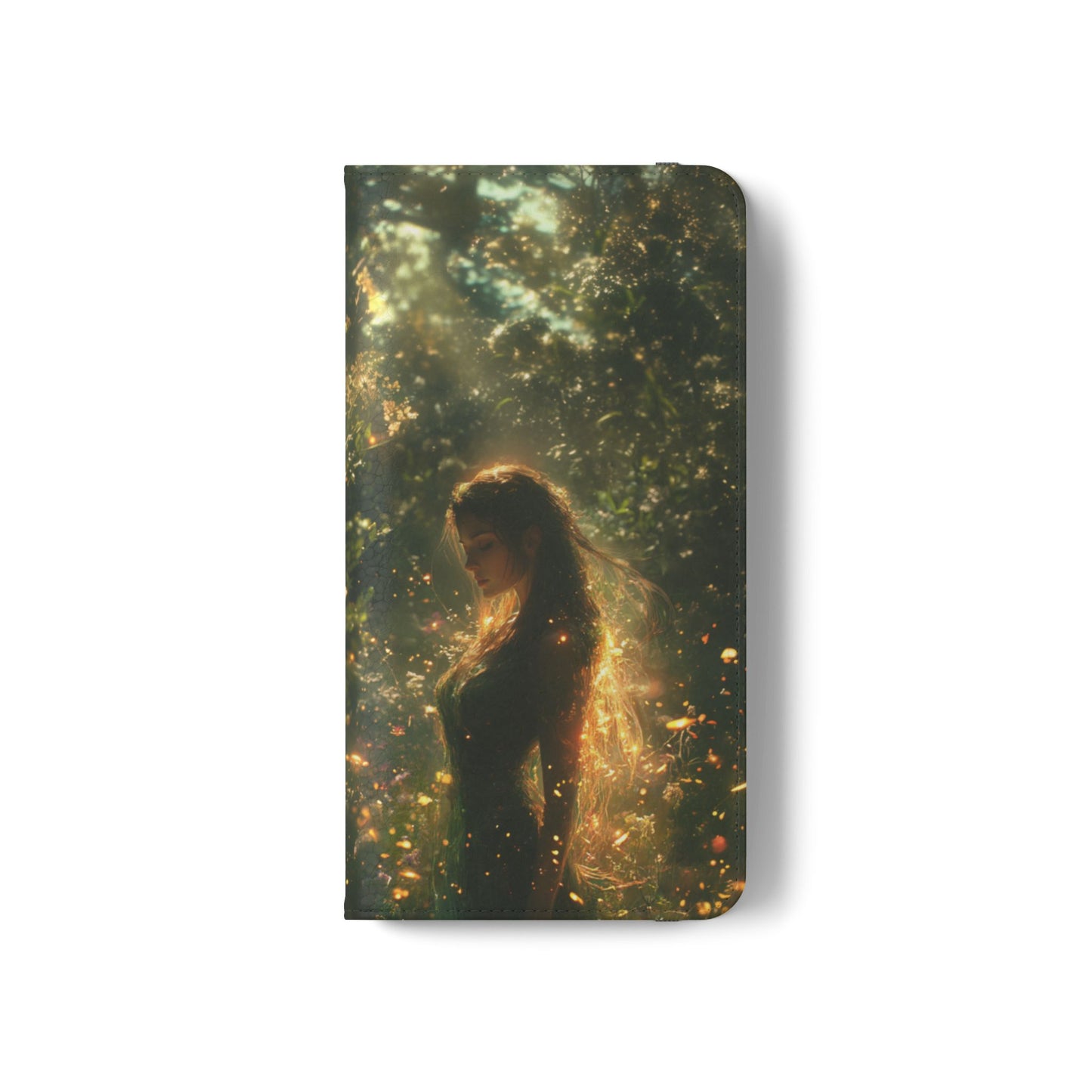 Forest Goddess Golden Light Meadow - Wallet Flip Case