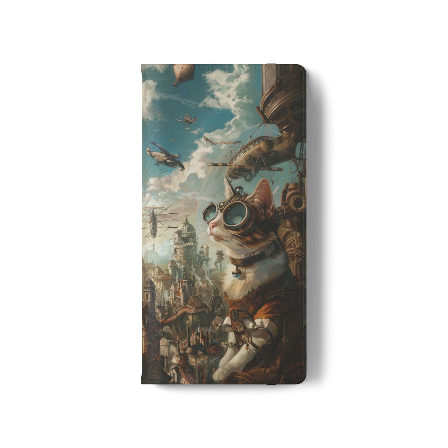 Steampunk Aviator Cat - Wallet Flip Case