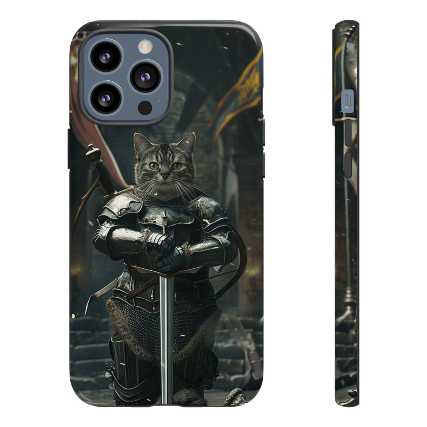 Knight Cat in Armor - iPhone, Google Pixel, Samsung Galaxy