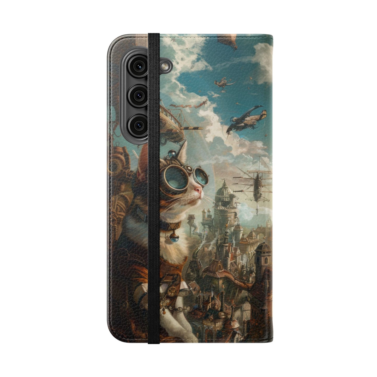 Steampunk Aviator Cat - Wallet Flip Case