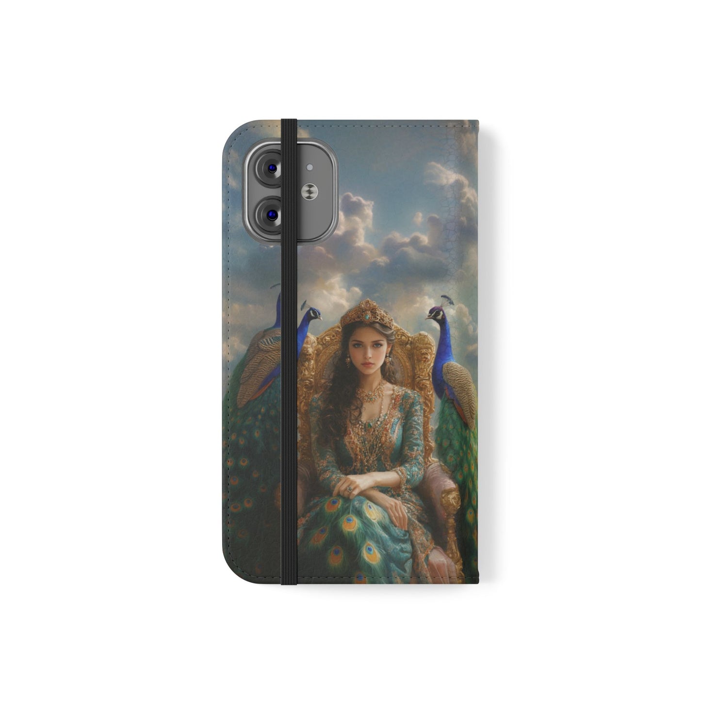 Hera Peacock Empress Golden Throne - Wallet Flip Case