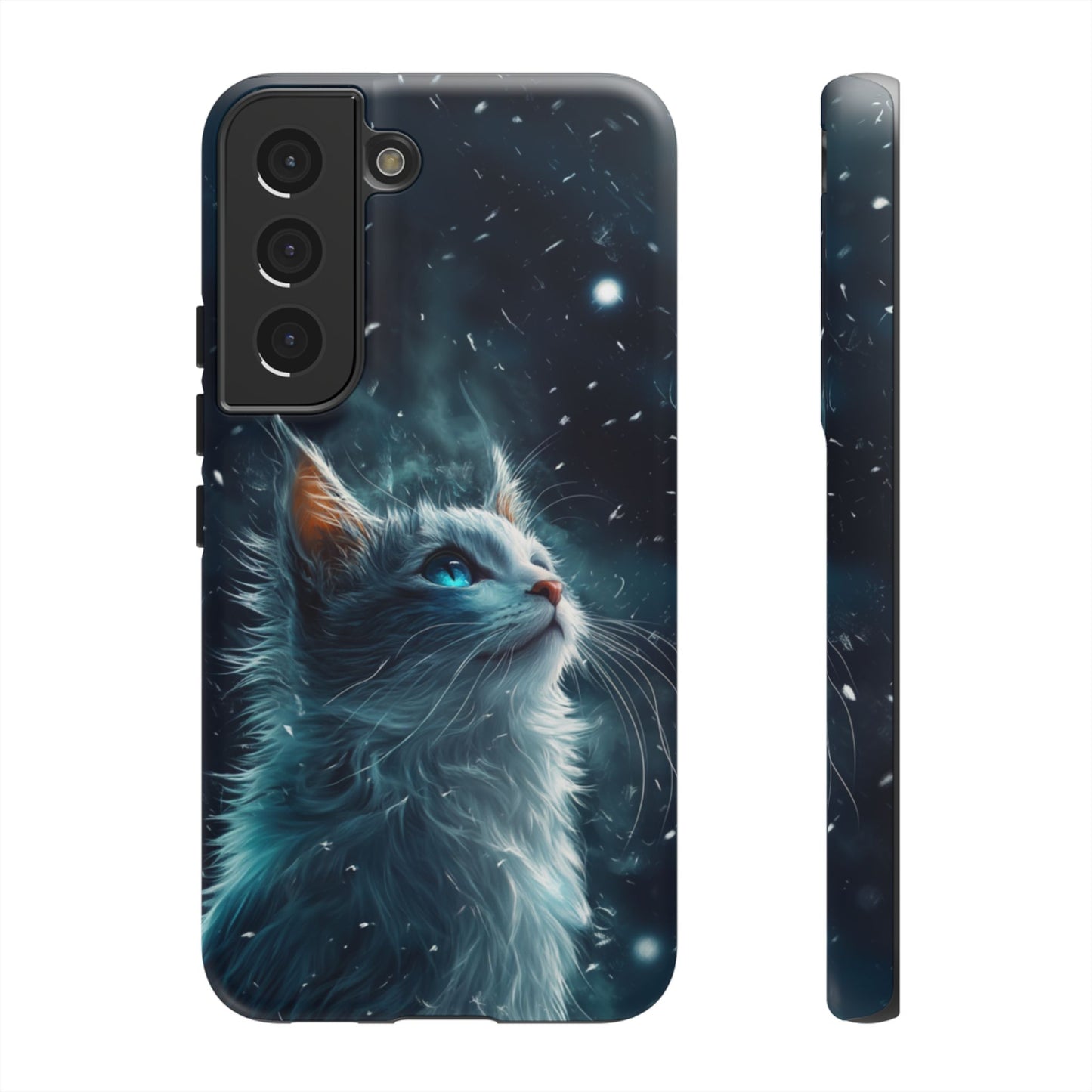 Ethereal Gaze White Cat Phone Case - iPhone, Google Pixel, Samsung Galaxy