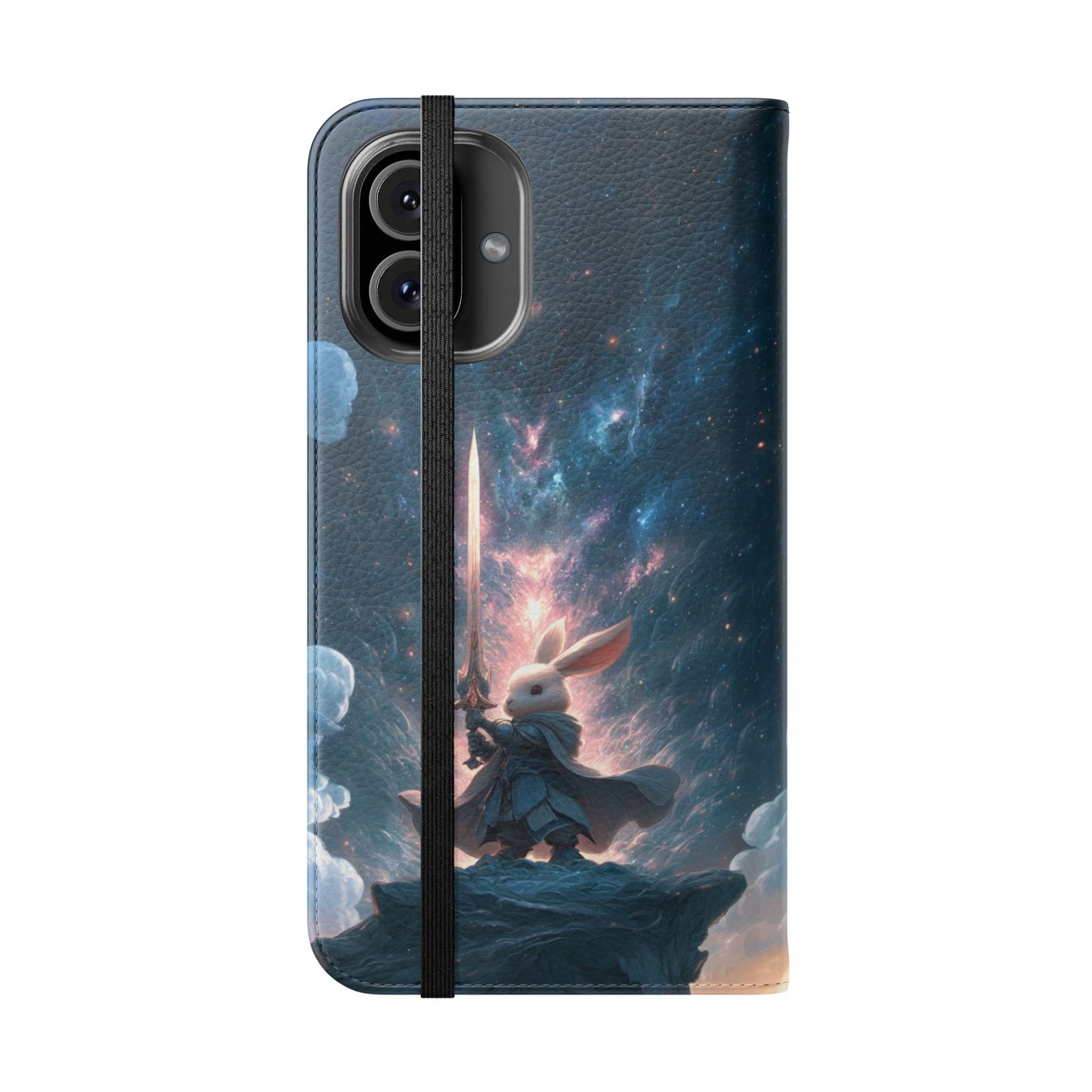 Cosmic Warrior Rabbit - Wallet Flip Case