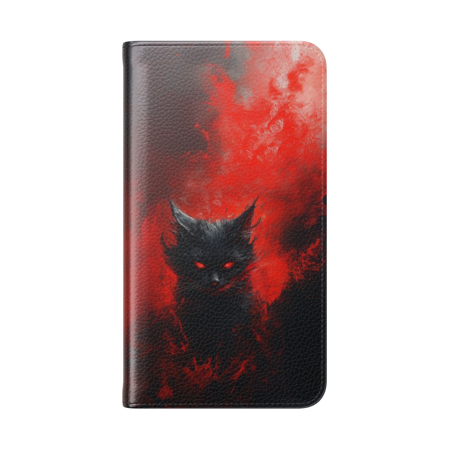Fire Demon Black Cat - Wallet Flip Case