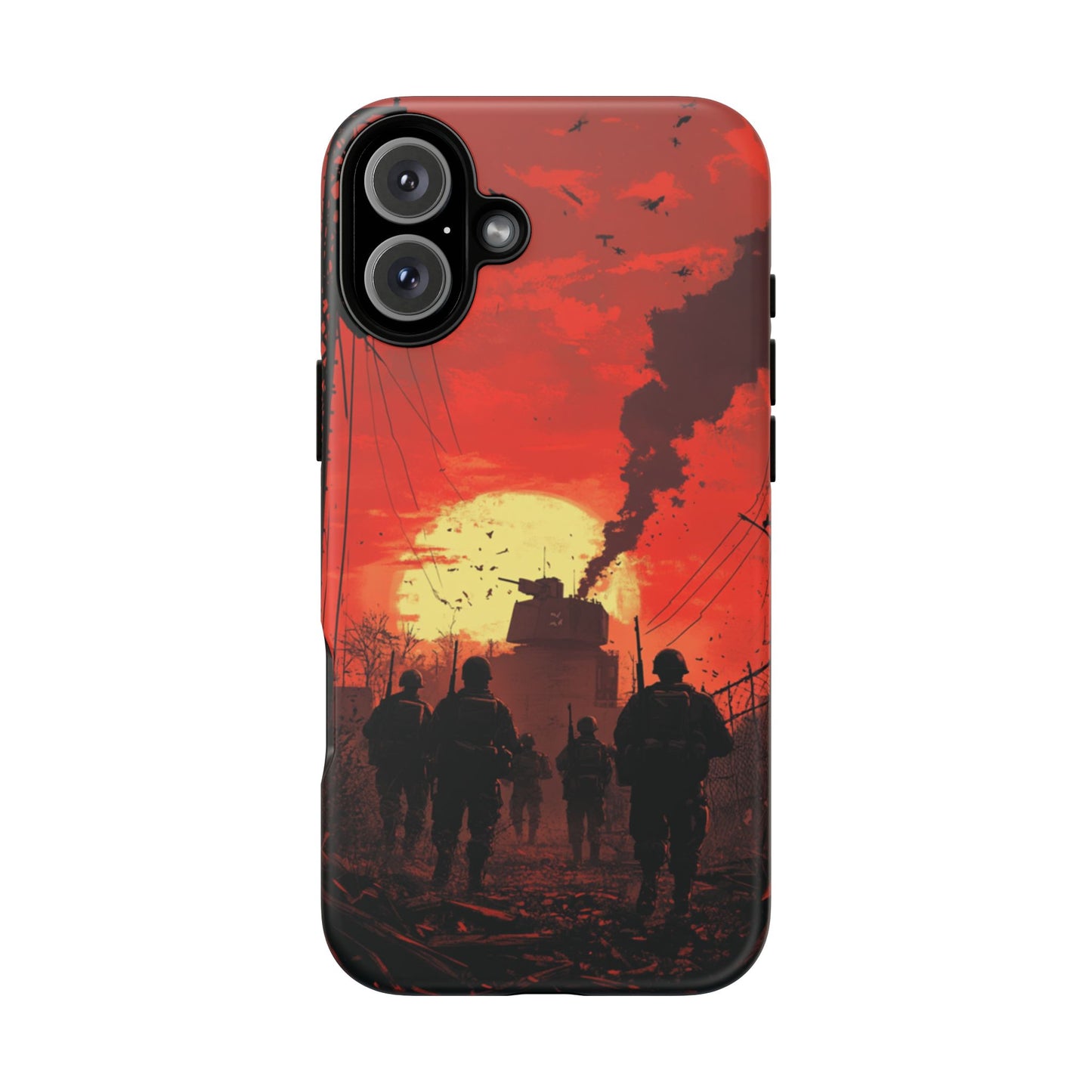 Dystopian Sunset Soldier Phone Case - iPhone, Google Pixel, Samsung Galaxy