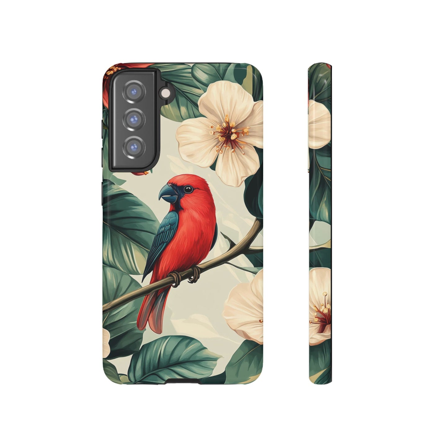 Tropical Bird and Hibiscus Phone Case – iPhone, Google Pixel, Samsung Galaxy