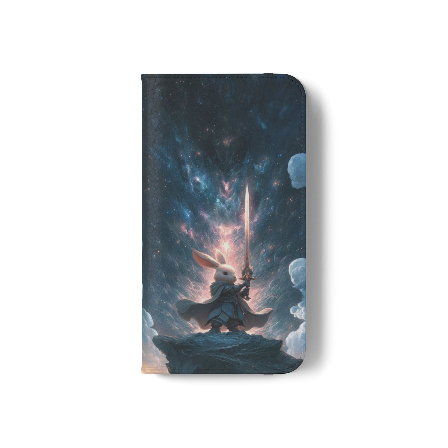 Cosmic Warrior Rabbit - Wallet Flip Case