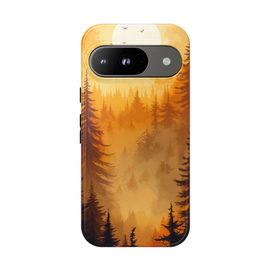 Golden Forest Silhouette – Tough Google Pixel Case