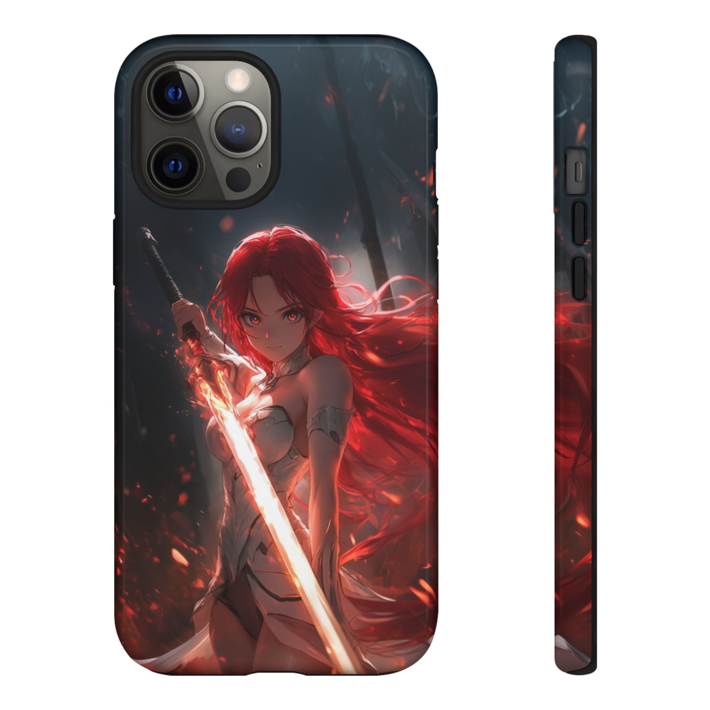 Crimson Ember Warrior – Tough iPhone Case