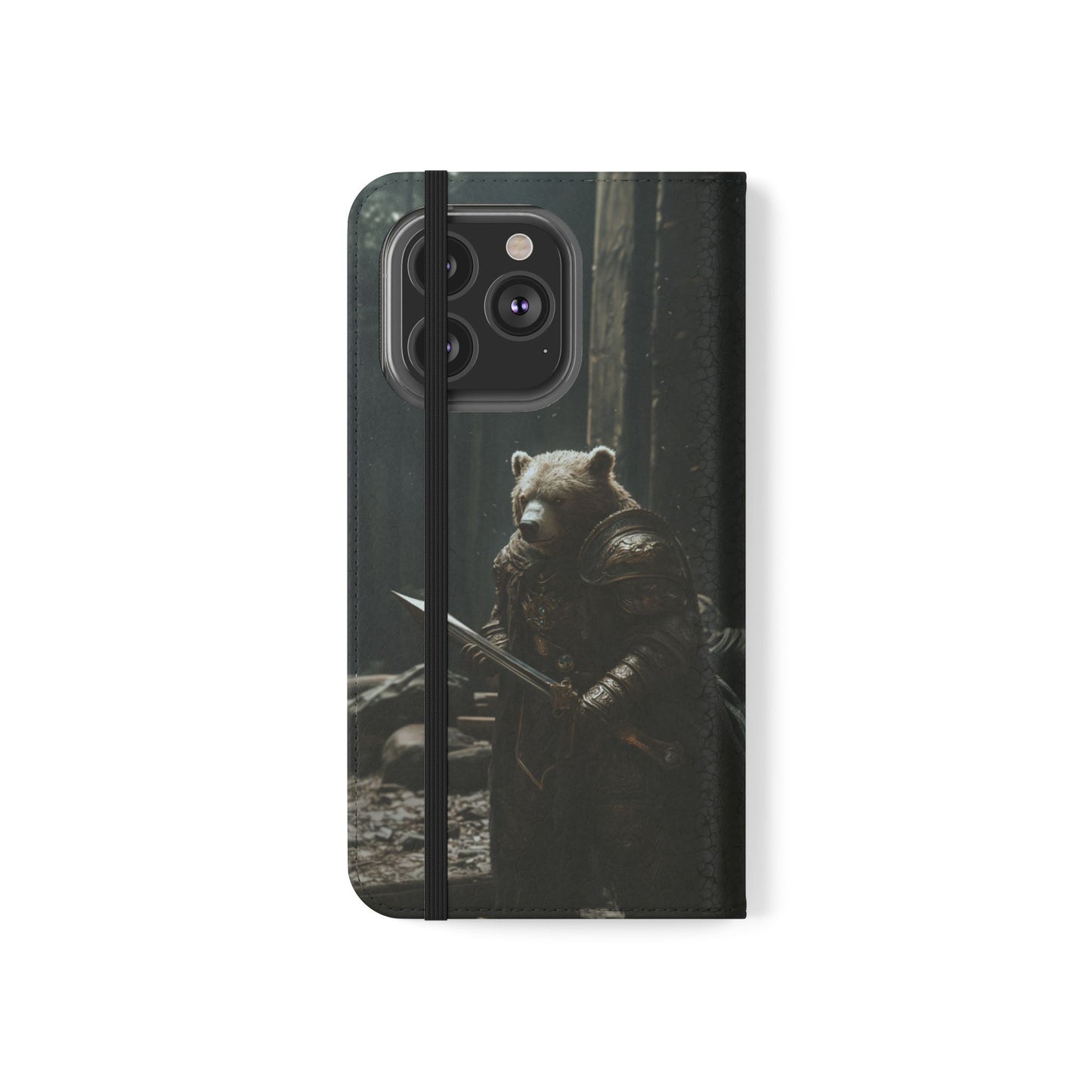 Medieval Bear Warrior Knight - Wallet Flip Case