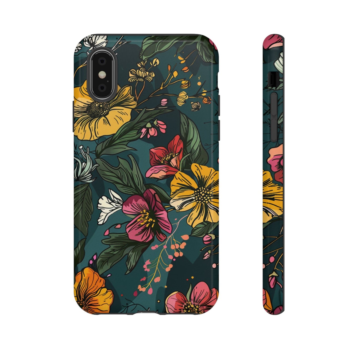 Vintage Floral Bloom – Tough iPhone Case