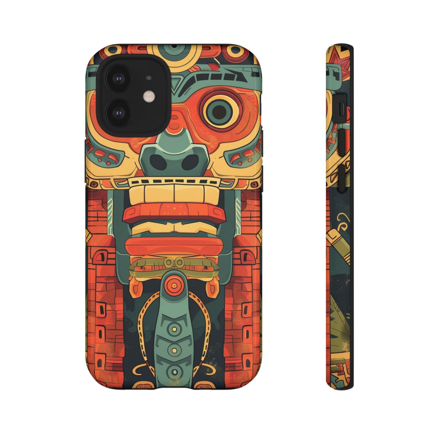 Aztec Totem Mask - Tough iPhone Case
