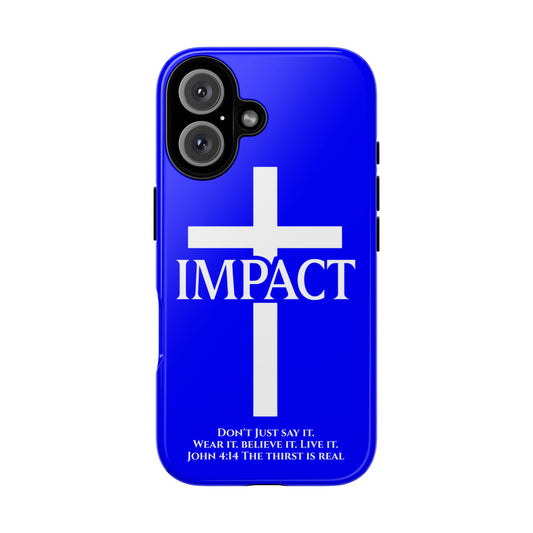 Impact Blue - Tough iPhone Case