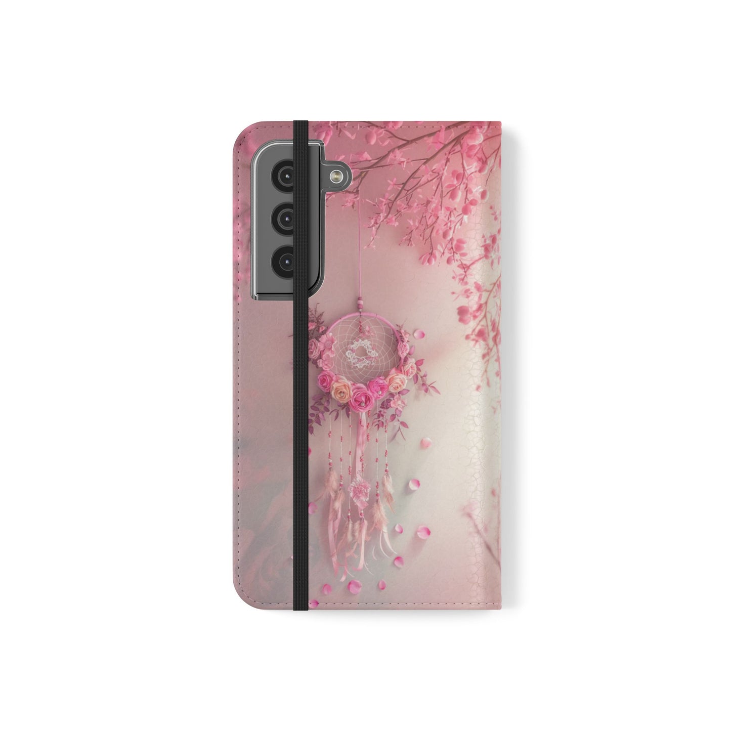 Pink Rose Dreamcatcher - Wallet Flip Case