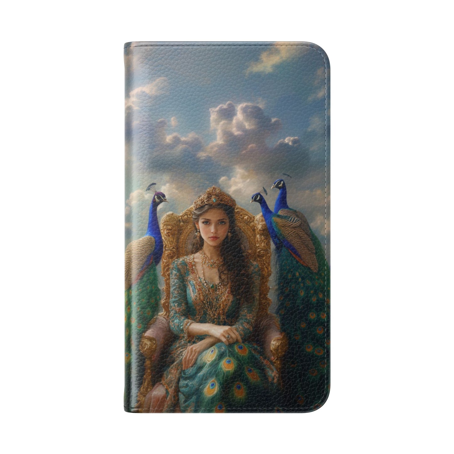 Hera Peacock Empress Golden Throne - Wallet Flip Case